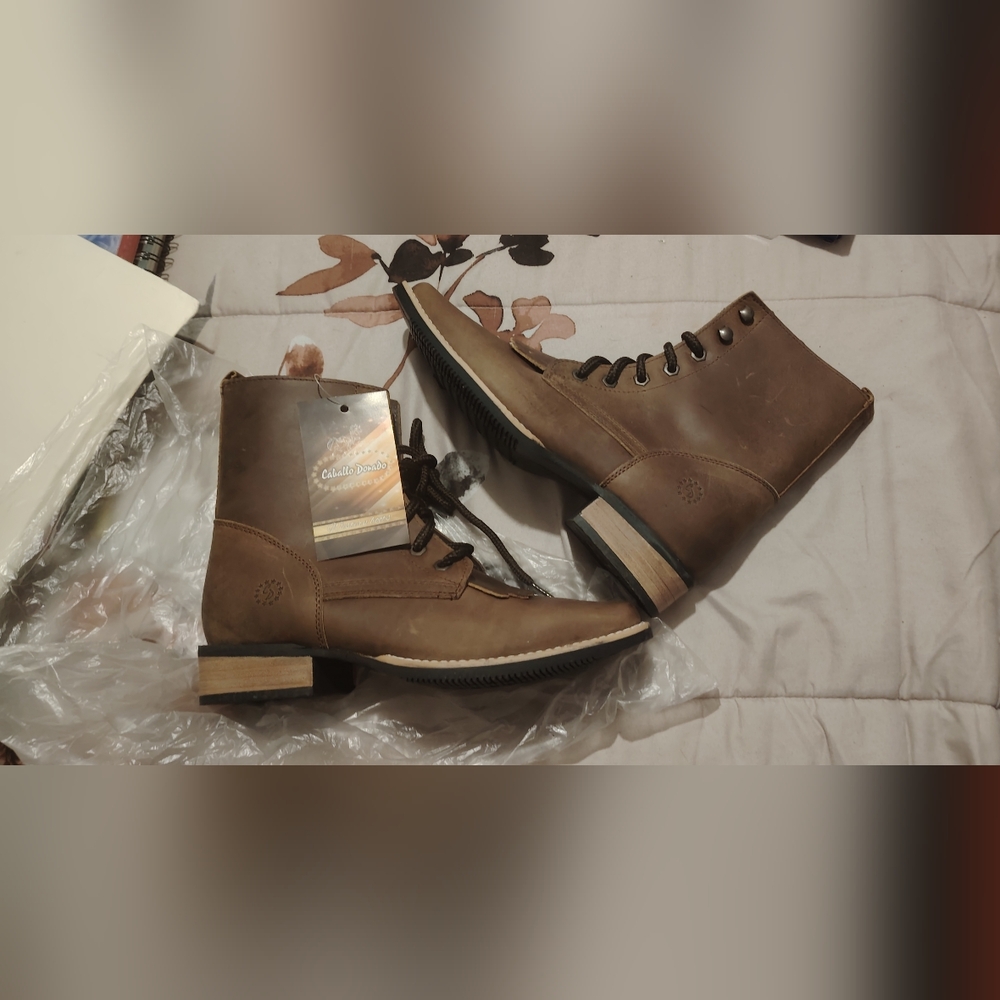 Brown Leather womens boots